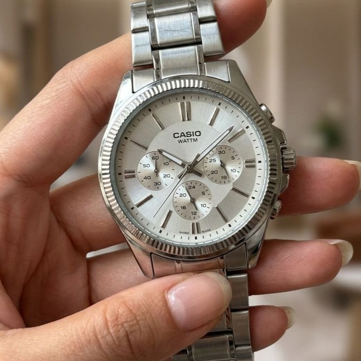 CASIO NEW ARRIVAL STAINLESS STEEL BODY VERY EXCLUSIVE WATCHES NOW ALLOVER IN OMAN || CASIO SS 15559937