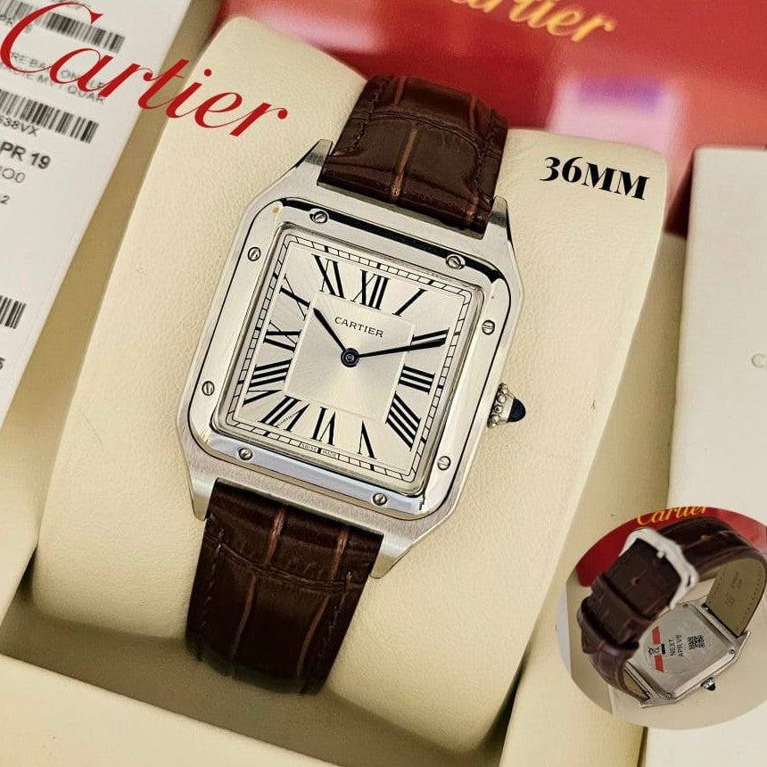 LUXURY CARTIER SANTOS DIAL 36MM MENS WATCH VERY MUCH STYLISH TRENDING WATCH NOW ALLOVER IN OMAN | CARTIER S 36mm 195954