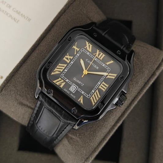 NEW EXCLUSIVE CARTIER WATCH WITH LEATHER STRAP NEW SHAPE  NOW ALLOVER IN OMAN | CARTIER LB 1557979187
