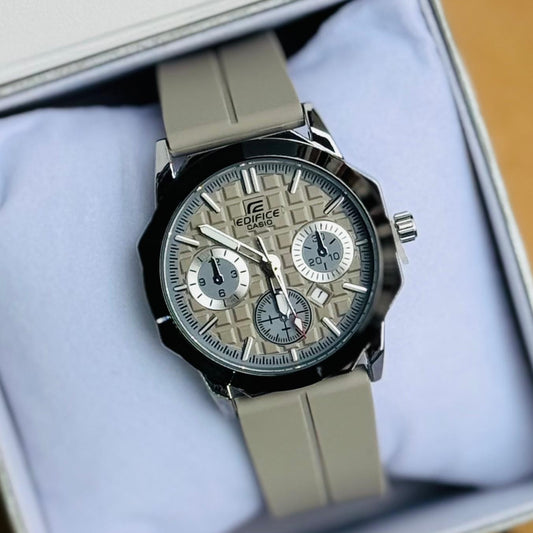NEW CASIO EDIFICE WATCH WITH MAGNETIC SILICONE STRAP NOW ALLOVER IN OMAN | EDIFICE 199975