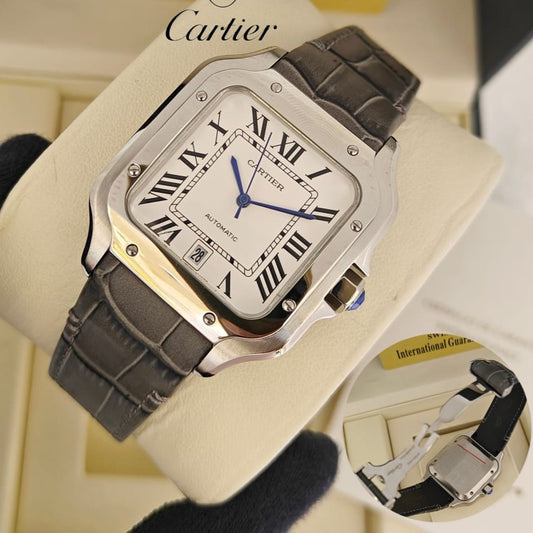 LUXURY CARTIER SANTOS DE VERY EXCLUSIVE LEATHER STRAP SLIM FIT AUTOMATIC SWIP MOVEMENT | CARTIER SANTOS 13355777