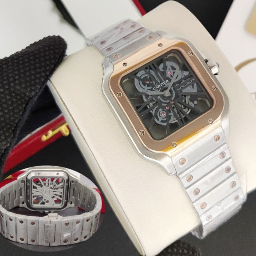 LUXURY CARTIER SKULL AUTOMATIC WATCH WITH FULL SS BODY VERY STYLISH TOP NOTCH FROM PREMIUM SEGMENT | CARTIER SKULL VIP  13535351