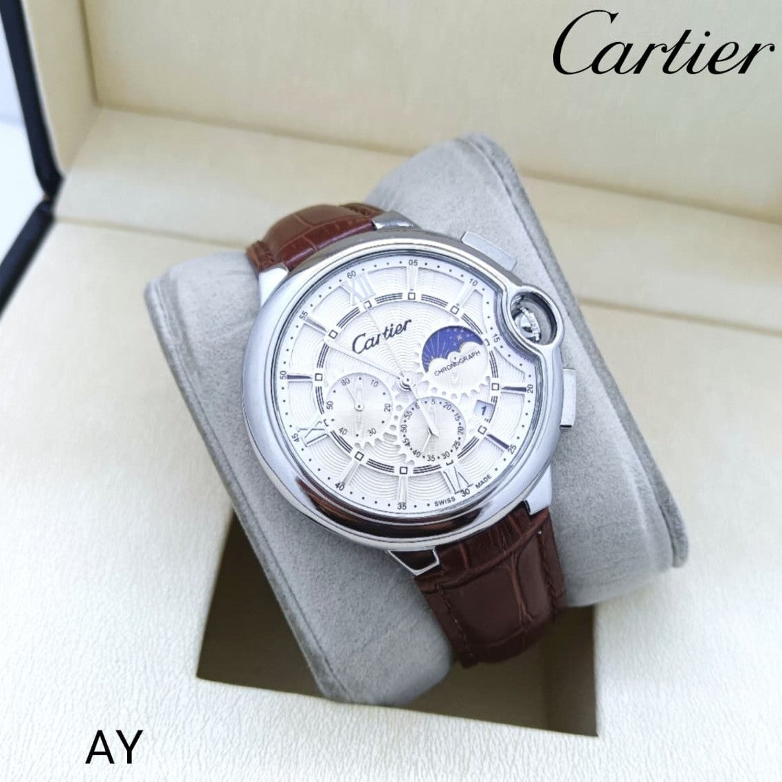 CARTIER BALLON BEUE DE WITH ORIGINAL LEATHER STRAP FULL OF PREMIUM GRADE| CARTIER BALLON 13551