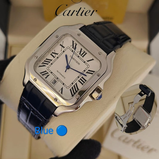 LUXURY CARTIER SANTOS DE VERY EXCLUSIVE LEATHER STRAP SLIM FIT AUTOMATIC SWIP MOVEMENT | CARTIER SANTOS 13355778