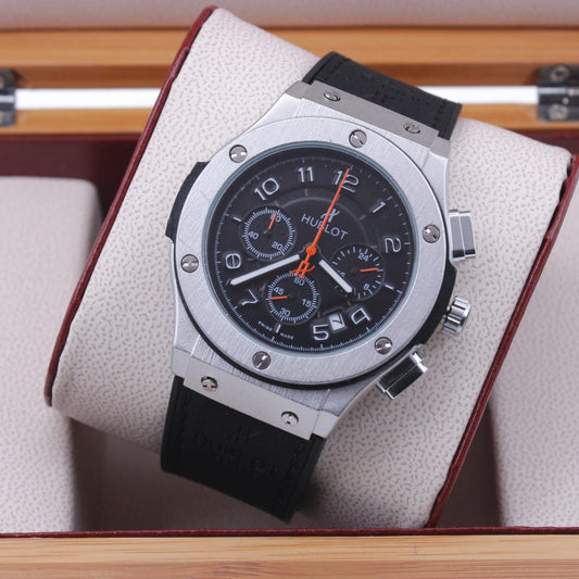 HUBLOT WATCH WITH FULL CHRNOGRAPH ACTIVE CALSP LOCK VERY STYLISH NOW ALL OVER IN OMAN FREE DELIVERY | HUBLOT CHRNO 155583