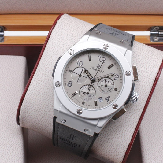 HUBLOT WATCH WITH FULL CHRNOGRAPH ACTIVE CALSP LOCK VERY STYLISH NOW ALL OVER IN OMAN FREE DELIVERY | HUBLOT CHRNO 155589