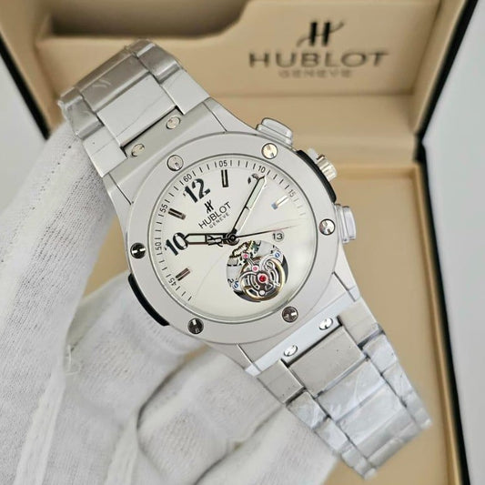 HUBLOT EXCLUSIVE VERY HOT DESIGN NOW IN OMAN FULL METAL BODY JUST ARRIVAL| HUBLOT 155374