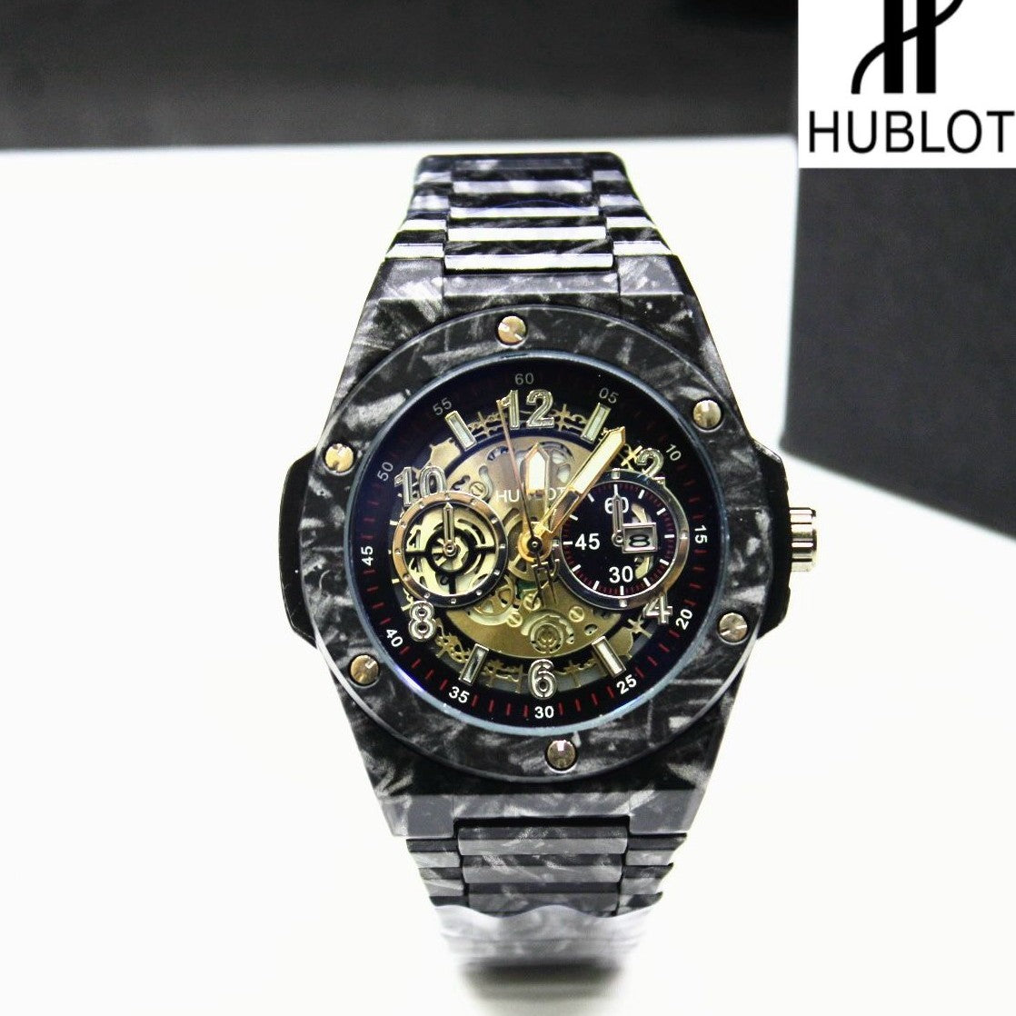 HUBLOT WATCH WITH MILITARY LOOK HIGH PERFORMANCE PREMIUM BUILT QUALITY| HUBLOT MILITARY 199974