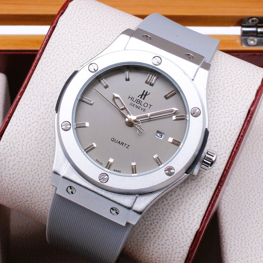HUBLOT THE PREMIUM QUALITY WATCH JUST ARRIVED WITH 1 YEAR SERVICE WARRANTY| HUBLOT MEN 7538
