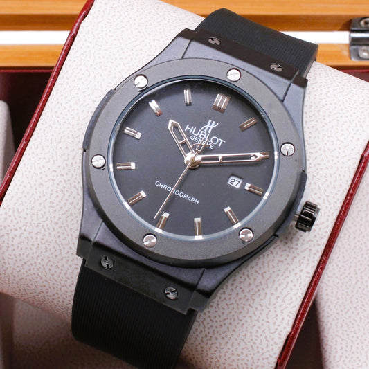 HUBLOT THE PREMIUM QUALITY WATCH JUST ARRIVED WITH 1 YEAR SERVICE WARRANTY| HUBLOT MEN 7539