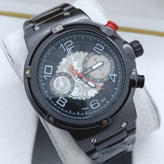 HUBLOT WATCH WITH MILITARY LOOKS  2 YEARS SERVICE WARRANTY CHRNOMETER  NOW NATIONAL DAY OFFER PRICE RUNNING | HUBLOT CB  1333534