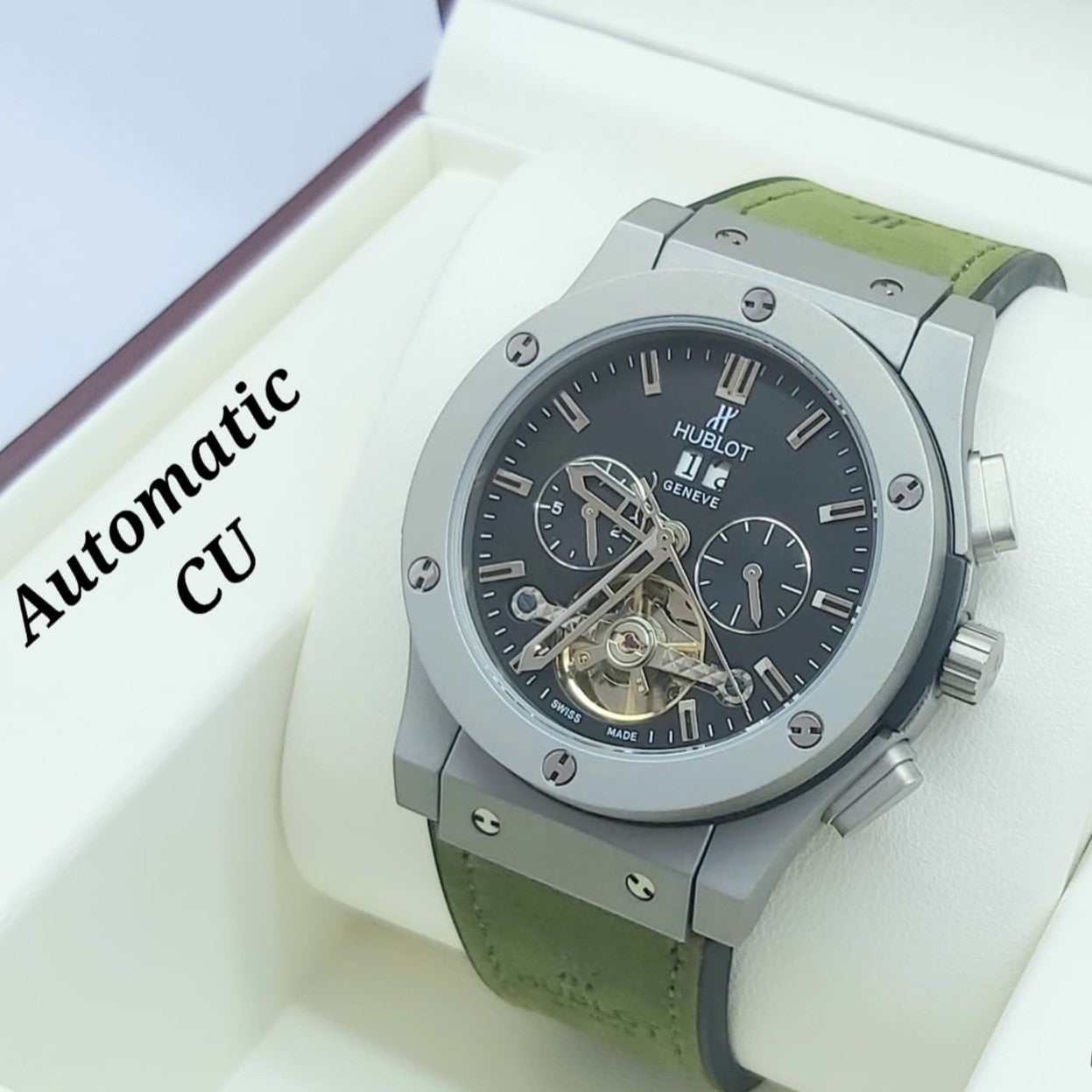 LUXURY HUBLOT AUTOMATIC WATCH WITH FULL CHRNOGRAPH ACTIVE VERY SPECIAL EDITION  NOW ALLOVER IN OMAN | HUBLOT AUTOMATIC CHRNO 15557180