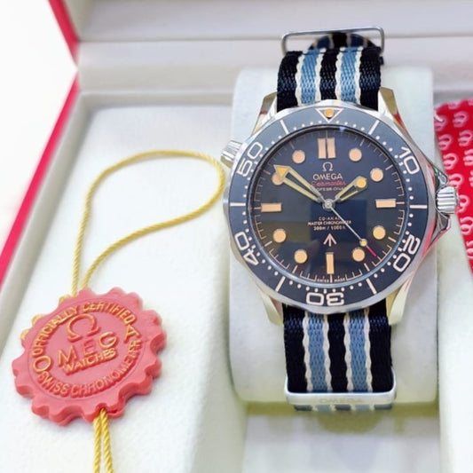 LUXURY  OMEGA SEAMASTER  AUTOMATIC NYLON STRAP  VERY DEMANDING WATCH NOW ONLY IN FAST FASHION OMAN | OMGA S M 133397551