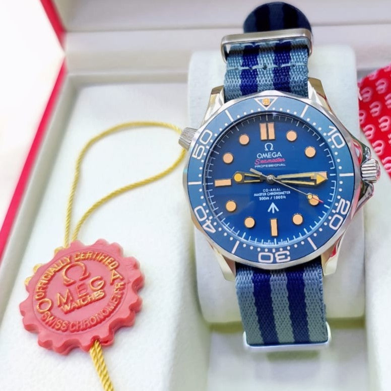 LUXURY  OMEGA SEAMASTER  AUTOMATIC NYLON STRAP  VERY DEMANDING WATCH NOW ONLY IN FAST FASHION OMAN | OMGA S M 133397553