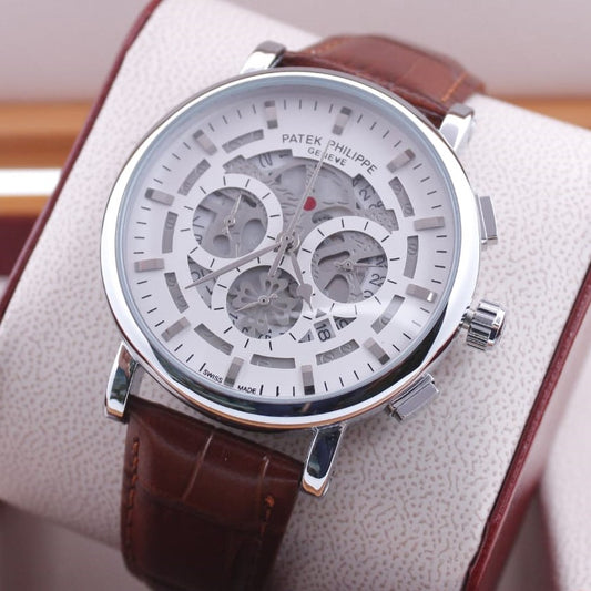 PATEK PHILIPPE WITH CHRNOGRAPH ACTIVE WITH LEATHER STRAP| PATEK LEATHER 16654781