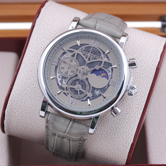 PATEK PHILIPPE WITH CHRNOGRAPH ACTIVE WITH LEATHER STRAP| PATEK LEATHER 16654785