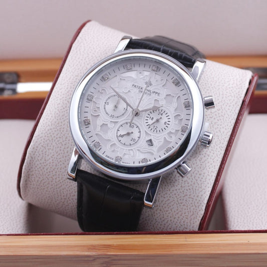 PATEK PHILIPPE WATCH  WITH LEATHER STRAP  CHRNOGRAPH VERY HIGH DEMANDING WATCH | PATEK PHILIPPE CHRNO 1359595