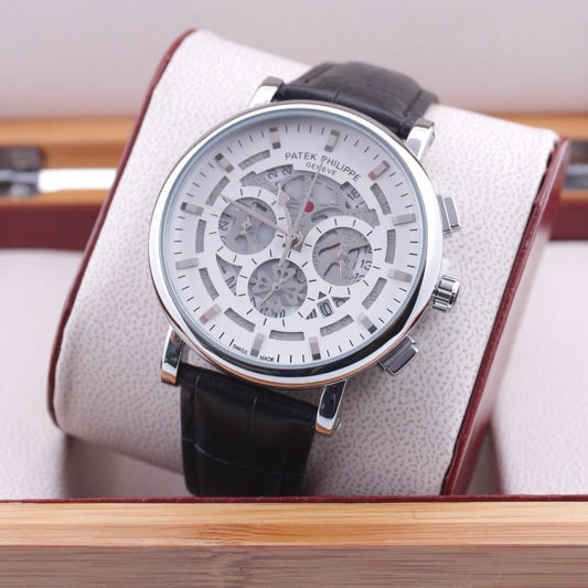 PATEK PHILIPPE WATCH  WITH LEATHER STRAP  CHRNOGRAPH VERY HIGH DEMANDING WATCH | PATEK PHILIPPE CHRNO 1359596