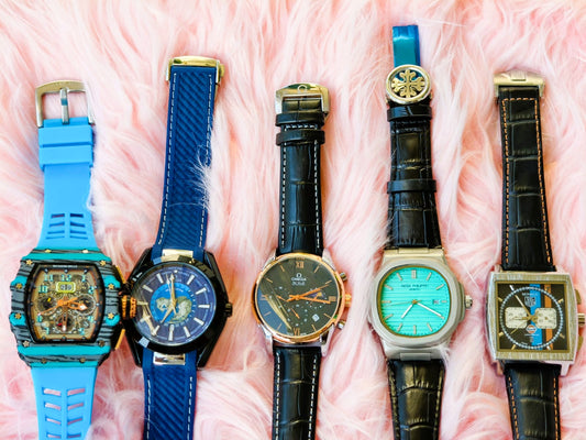 COMBO OFFER OF 5 WATCHES OMEGA , BREITLING , RICHARD MILLE ,TAG HEUAR ONLY IN OMAN| COMBO OFFER 157771