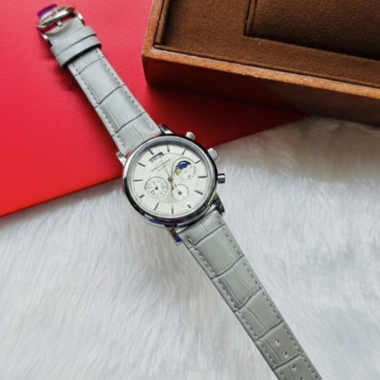 PATEK PHILIPPE WITH CHRNOGRAPH ACTIVE WITH LEATHER STRAP| PATEK LEATHER 155575