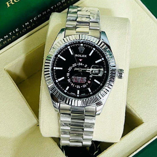 ROLEX SKY DWELLER HIGH BUILT QUALITY 1 YEAR SERVICE WARRANTY| ROLEX SKY D 124430