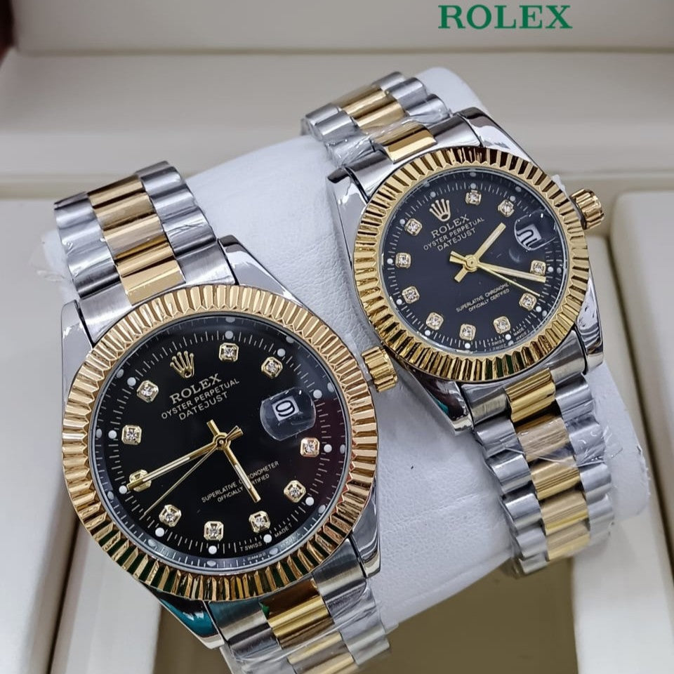 NEW SHIPMENT OF ROLEX COUPLE WATCH WITH ROLEX COUPLE BOX NOW STARTING  MEGA OFFER IN ALLOVER OMAN WITH FREE DELIVERY | ROLEX COUPLE WATCH 15533740