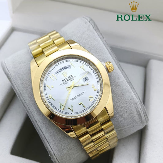 ROLEX DAY DATE WITH ARABIC DIAL STAINLESS STEEL VERY HIGH QUALITY NOW ALLOVER IN OMAN| ROLEX AD 155791342
