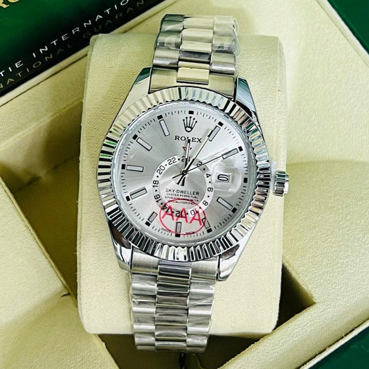 ROLEX SKY DWELLER HIGH BUILT QUALITY 1 YEAR SERVICE WARRANTY| ROLEX SKY D 124433