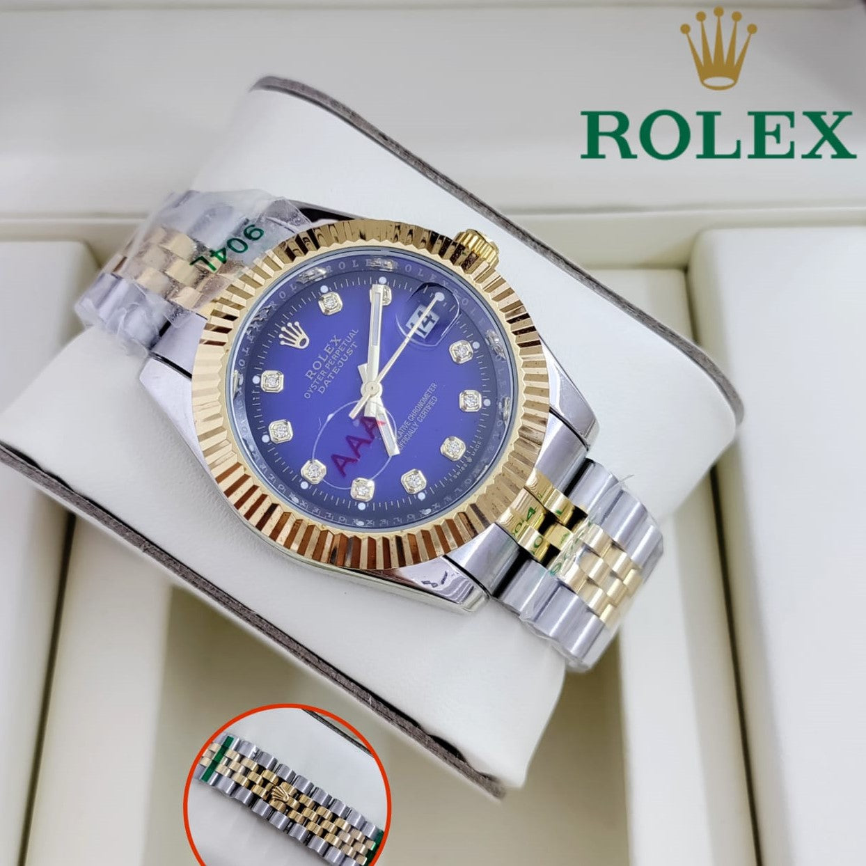 ROLEX OYESTER STONE WATCH AAA GRADE 5 YEARS COLOUR GUARANTEE| ROLEX 78983