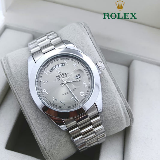ROLEX DAY DATE WITH ARABIC DIAL STAINLESS STEEL VERY HIGH QUALITY NOW ALLOVER IN OMAN| ROLEX AD 155791344