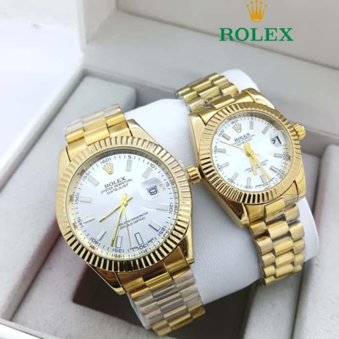 NEW SHIPMENT OF ROLEX COUPLE WATCH WITH ROLEX COUPLE BOX NOW STARTING  MEGA OFFER IN ALLOVER OMAN WITH FREE DELIVERY | ROLEX COUPLE WATCH 15533749