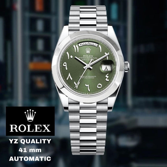 LUXURY ROLEX DAY DATE FULLY STAINLESS STEEL WITH FULL ORIGINAL ROLEX BOX|ROLEX DAY DATE 123341