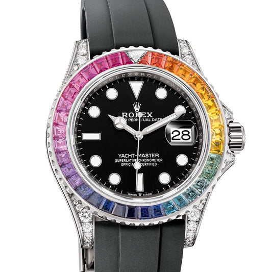 LUXURY ROLEX YACHT MASTER RUBBER STRAP  WITH ORIGINAL ROLEX BIG BOX|ROLEX YACHT MASTER 1999731