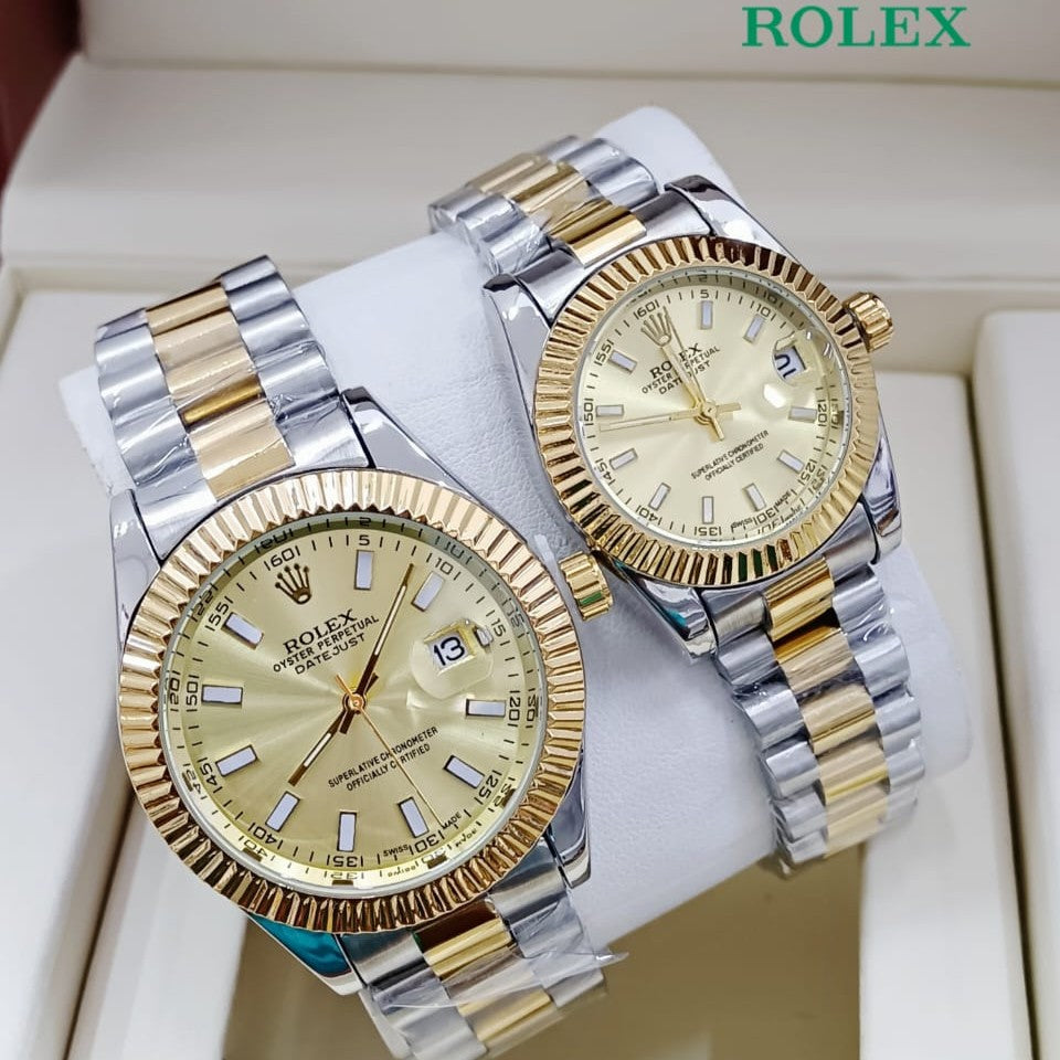 NEW SHIPMENT OF ROLEX COUPLE WATCH WITH ROLEX COUPLE BOX NOW STARTING  MEGA OFFER IN ALLOVER OMAN WITH FREE DELIVERY | ROLEX COUPLE WATCH 15533733