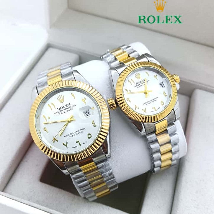 NEW SHIPMENT OF ROLEX COUPLE WATCH WITH ROLEX COUPLE BOX NOW STARTING  MEGA OFFER IN ALLOVER OMAN WITH FREE DELIVERY | ROLEX COUPLE WATCH 15533737