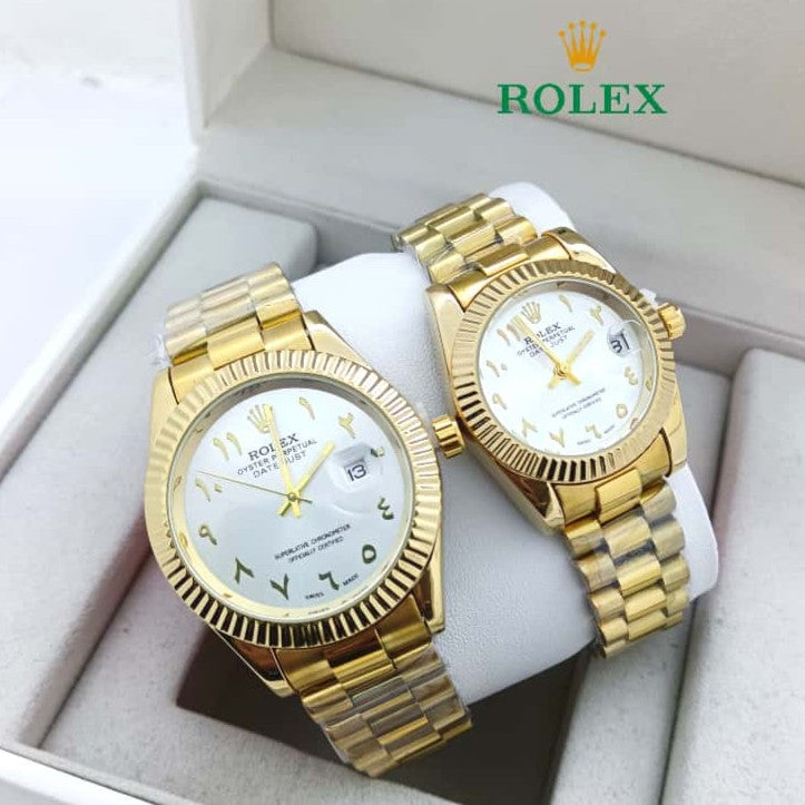NEW SHIPMENT OF ROLEX COUPLE WATCH WITH ROLEX COUPLE BOX NOW STARTING  MEGA OFFER IN ALLOVER OMAN WITH FREE DELIVERY | ROLEX COUPLE WATCH 15533739
