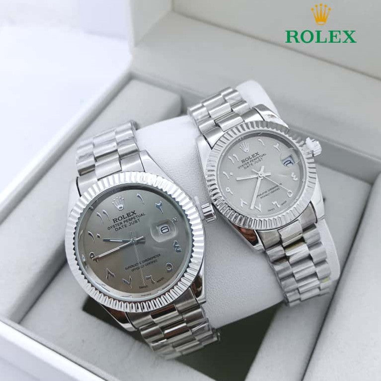 NEW SHIPMENT OF ROLEX COUPLE WATCH WITH ROLEX COUPLE BOX NOW STARTING  MEGA OFFER IN ALLOVER OMAN WITH FREE DELIVERY | ROLEX COUPLE WATCH 15533723