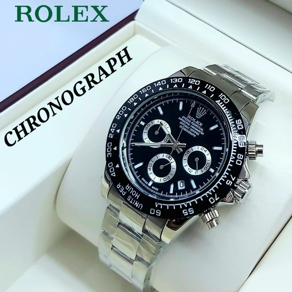 ROLEX DAYTONA NEW ARRIVAL FULL CHRNOGRAPH METAL BODY COLOUR GUARANTEED NOW AVAILABLE  ALLOVER IN  OMAN | ROLEX DAYTONA 197779794