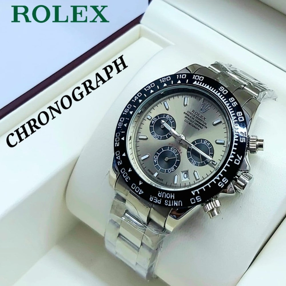 ROLEX DAYTONA NEW ARRIVAL FULL CHRNOGRAPH METAL BODY COLOUR GUARANTEED NOW AVAILABLE  ALLOVER IN  OMAN | ROLEX DAYTONA 197779795