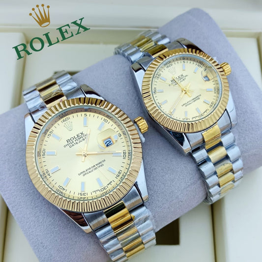 ROLEX COUPLE WATCH WITH BIG DISCOUNT WITH COUPLE ROLEX BOX| ROLEX COUPLE 78785