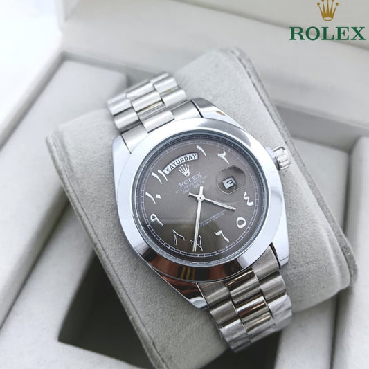 ROLEX DAY DATE WITH ARABIC DIAL STAINLESS STEEL VERY HIGH QUALITY NOW ALLOVER IN OMAN| ROLEX AD 155791335