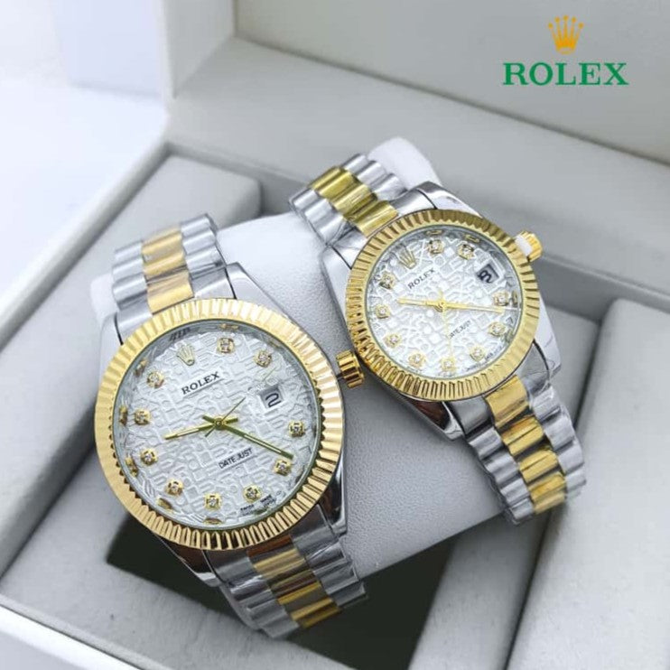 NEW SHIPMENT OF ROLEX COUPLE WATCH WITH ROLEX COUPLE BOX NOW STARTING  MEGA OFFER IN ALLOVER OMAN WITH FREE DELIVERY | ROLEX COUPLE WATCH 15533737