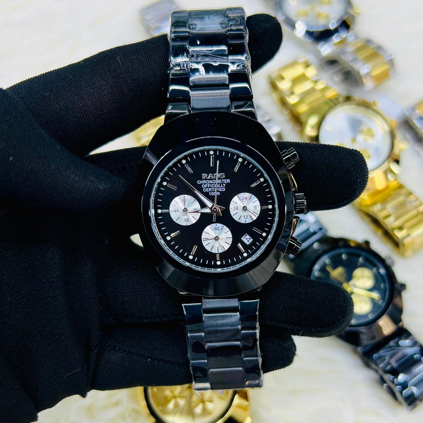 POPULAR RADO DIASTAR CHRNOGRAPH WITH 1 YEAR SERVICE WARRANTY NOW ALLOVER IN OMAN | RADO DC 155577