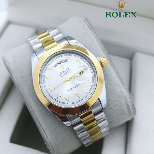 ROLEX DAY DATE WITH ARABIC DIAL STAINLESS STEEL VERY HIGH QUALITY NOW ALLOVER IN OMAN| ROLEX AD 155791337