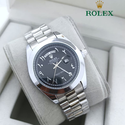 ROLEX DAY DATE WITH ARABIC DIAL STAINLESS STEEL VERY HIGH QUALITY NOW ALLOVER IN OMAN| ROLEX AD 155791338