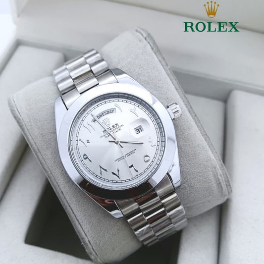ROLEX DAY DATE WITH ARABIC DIAL STAINLESS STEEL VERY HIGH QUALITY NOW ALLOVER IN OMAN| ROLEX AD 155791339