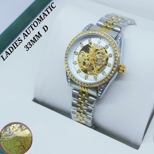 LUXURY ROLEX LADIES FULL AUTOMATIC STAINLESS STEEL COLOUR GUARANTEED ORIGINAL BOX NOW ALLOVER IN OMAN | ROLEX AUTOMATIC L 15553310