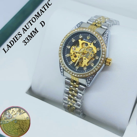 LUXURY ROLEX LADIES FULL AUTOMATIC STAINLESS STEEL COLOUR GUARANTEED ORIGINAL BOX NOW ALLOVER IN OMAN | ROLEX AUTOMATIC L 1555339