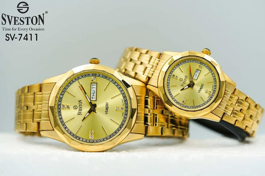 SVESTON COUPLE  Watches originated in the United Arab Emirates (UAE)| SVESTON COUPLE WATCH 2353