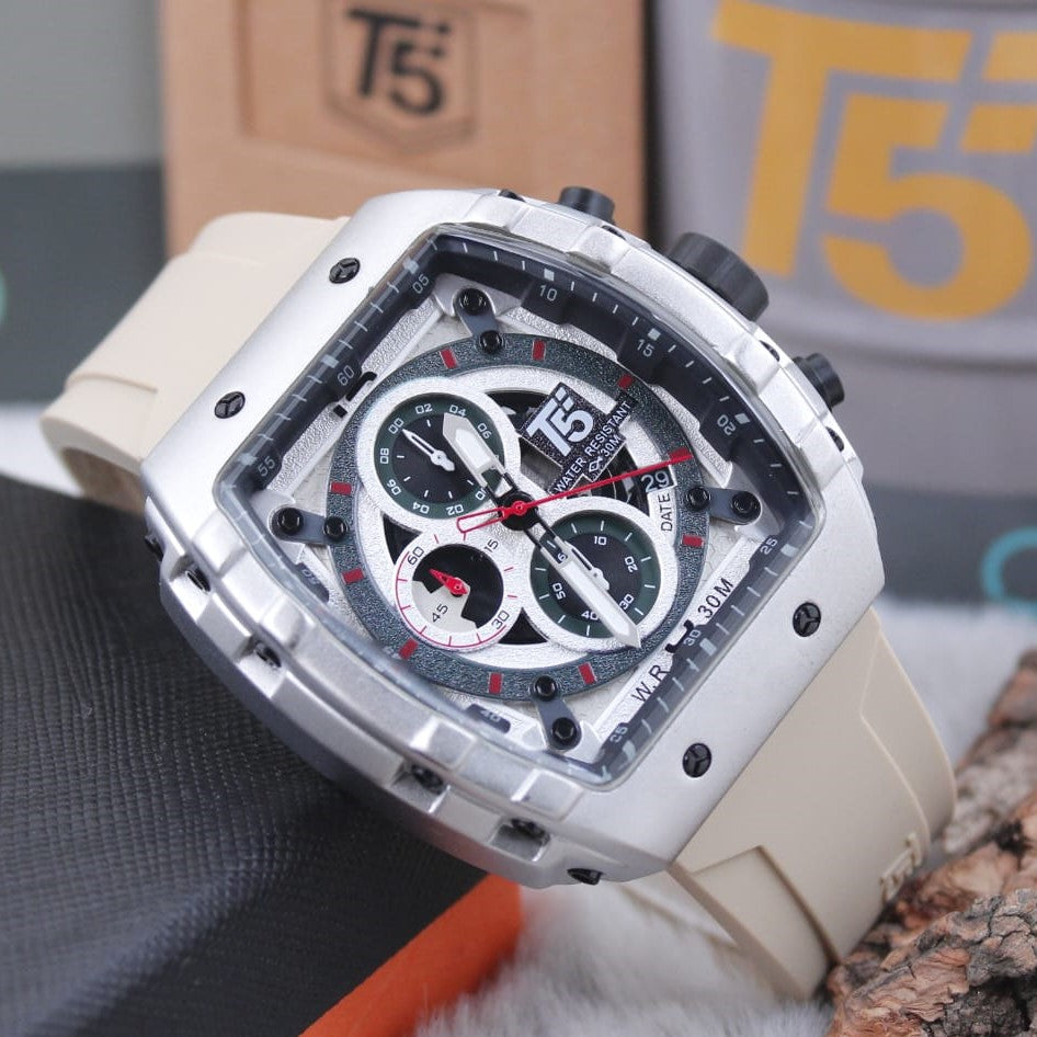 Chronograph function watches, water resistance 30 m with a unique design and excellent quality plus 2years world wide guarantee| T5 CHRNO 778970